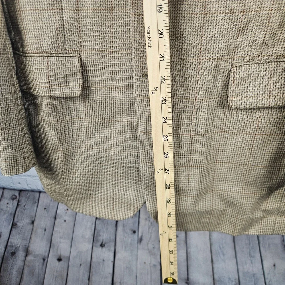 Jos. A. Bank Signature Collection Gordon Blazer 39R‎ Tan Wool Houndstooth Coat